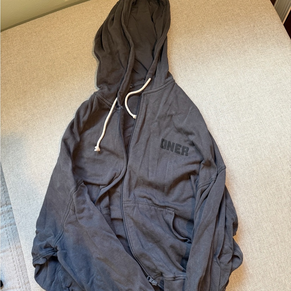 Oner active raw lounge zip up hoodie